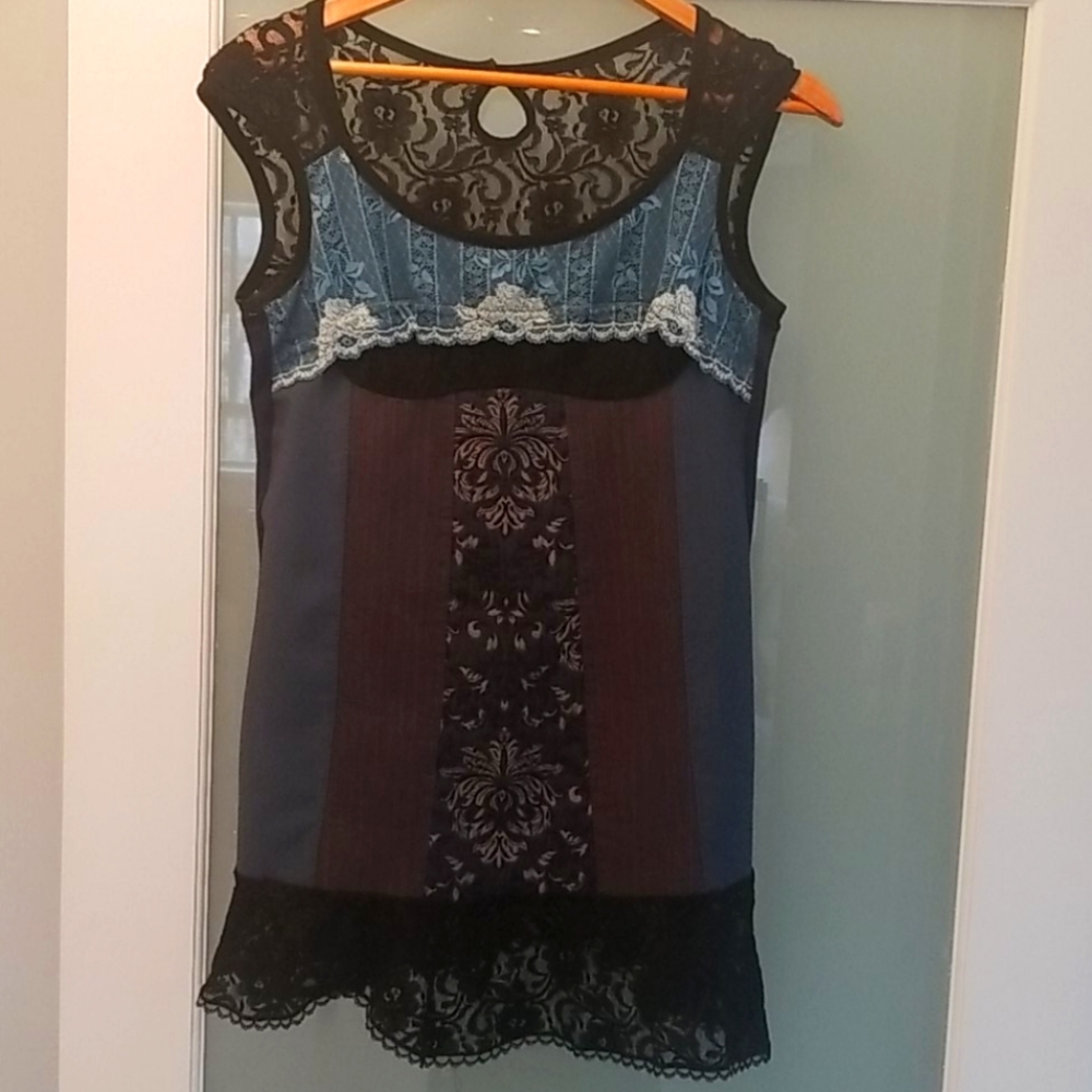 Beautiful detailed lace top and skirt
